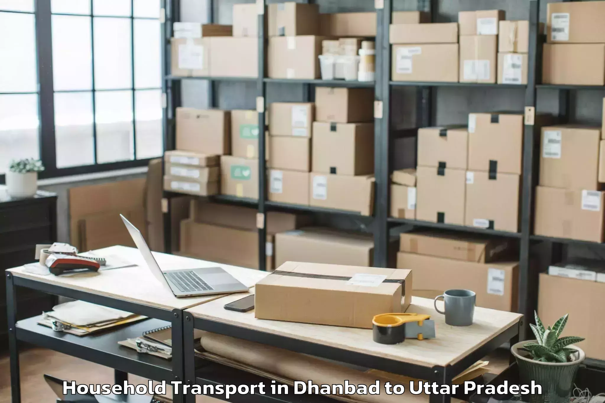 Trusted Dhanbad to Kampil Household Transport